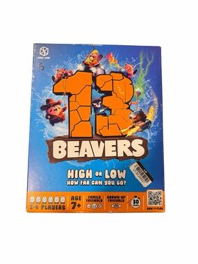 13 Beavers Family Board Game - Age 7 & Up - NWT